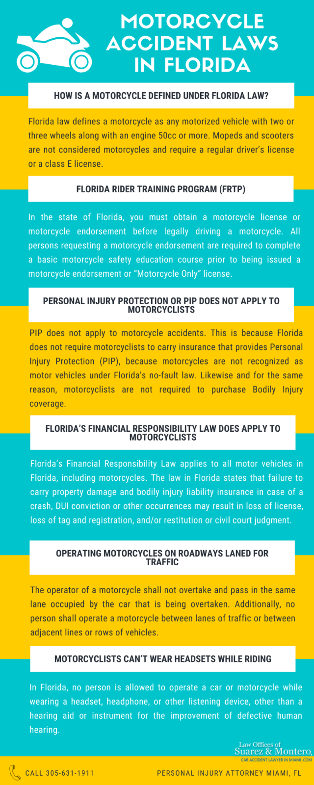 Florida Law Motorcycle Insurance - Motorcycle Accident Laws in Florida - Jaime Suarez